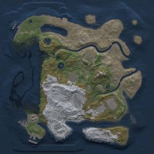 Thumbnail Rust Map: Procedural Map, Size: 3500, Seed: 228108, 13 Monuments