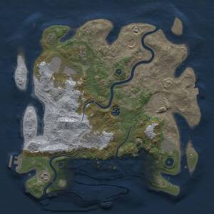 Thumbnail Rust Map: Procedural Map, Size: 3700, Seed: 270826028, 15 Monuments