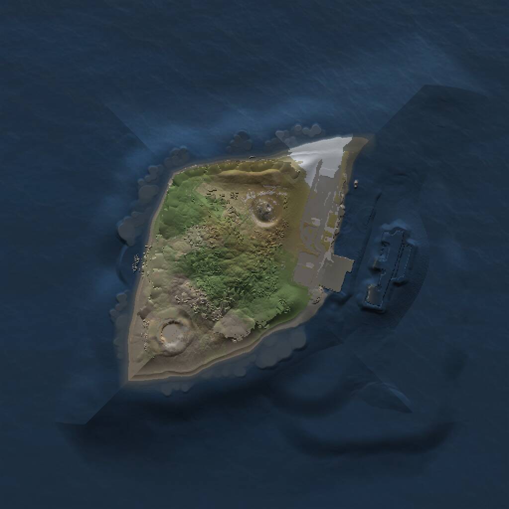 Rust Map: Procedural Map, Size: 1000, Seed: 14052010, 2 Monuments