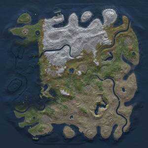 Thumbnail Rust Map: Procedural Map, Size: 4500, Seed: 57899251, 16 Monuments