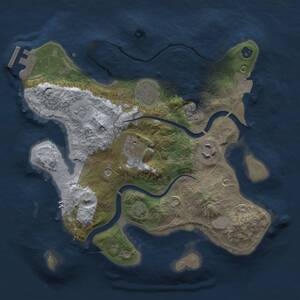 Thumbnail Rust Map: Procedural Map, Size: 2700, Seed: 1786104085, 9 Monuments