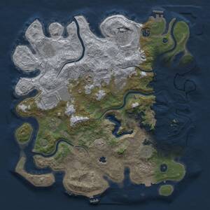Thumbnail Rust Map: Procedural Map, Size: 4050, Seed: 1565367245, 15 Monuments