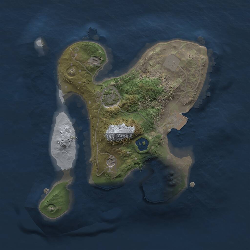 Rust Map: Procedural Map, Size: 1900, Seed: 574387, 3 Monuments