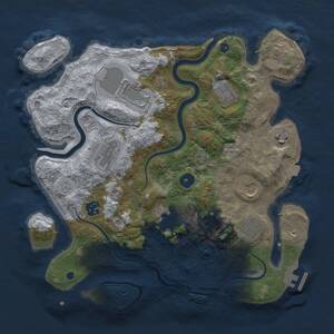 Thumbnail Rust Map: Procedural Map, Size: 3500, Seed: 65011282, 15 Monuments