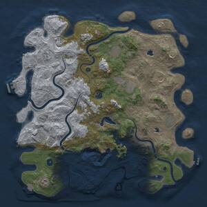 Thumbnail Rust Map: Procedural Map, Size: 4500, Seed: 174398065, 15 Monuments