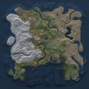 Thumbnail Rust Map: Procedural Map, Size: 4250, Seed: 417289238, 16 Monuments