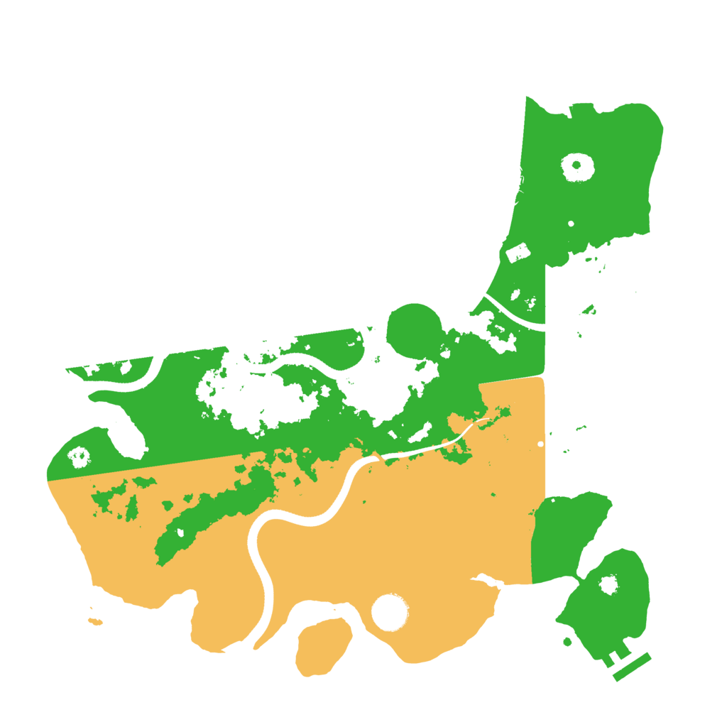 Biome Rust Map: Procedural Map, Size: 3500, Seed: 74763