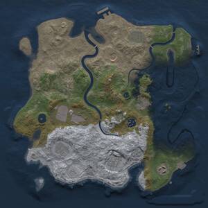 Thumbnail Rust Map: Procedural Map, Size: 3500, Seed: 781824380, 16 Monuments