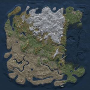 Thumbnail Rust Map: Procedural Map, Size: 5250, Seed: 2144708971, 17 Monuments
