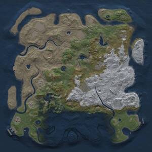 Thumbnail Rust Map: Procedural Map, Size: 4500, Seed: 633866355, 16 Monuments