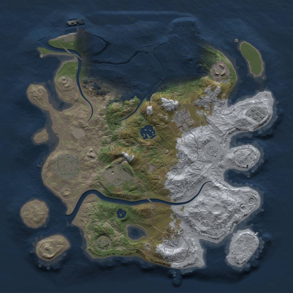 Rust Map: Procedural Map, Size: 3000, Seed: 12298, 13 Monuments