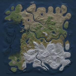 Thumbnail Rust Map: Procedural Map, Size: 4500, Seed: 306738042, 16 Monuments