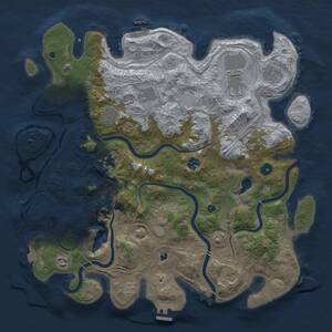 Thumbnail Rust Map: Procedural Map, Size: 4250, Seed: 757775351, 16 Monuments