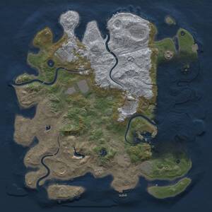 Thumbnail Rust Map: Procedural Map, Size: 4250, Seed: 921603285, 17 Monuments