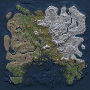 Thumbnail Rust Map: Procedural Map, Size: 5000, Seed: 583786723, 17 Monuments