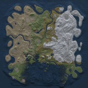 Thumbnail Rust Map: Procedural Map, Size: 4750, Seed: 529655458, 17 Monuments