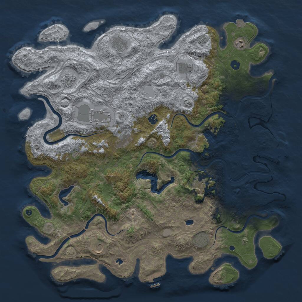 Rust Map: Procedural Map, Size: 4800, Seed: 451056492, 17 Monuments