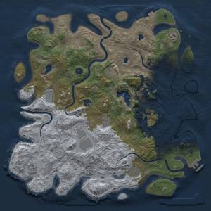 Thumbnail Rust Map: Procedural Map, Size: 4500, Seed: 199921636, 14 Monuments