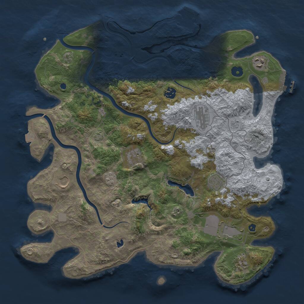 Rust Map: Procedural Map, Size: 4000, Seed: 1746566076, 15 Monuments