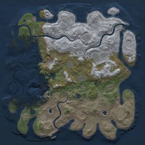 Thumbnail Rust Map: Procedural Map, Size: 4500, Seed: 39942484, 16 Monuments