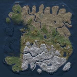 Thumbnail Rust Map: Procedural Map, Size: 4500, Seed: 1967932306, 17 Monuments