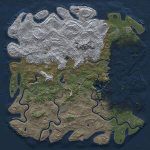 Thumbnail Rust Map: Procedural Map, Size: 6000, Seed: 793797, 19 Monuments