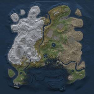 Thumbnail Rust Map: Procedural Map, Size: 3500, Seed: 1210888650, 15 Monuments