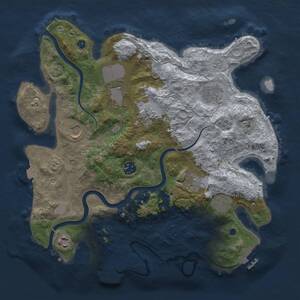 Thumbnail Rust Map: Procedural Map, Size: 3500, Seed: 1999814160, 15 Monuments