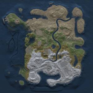 Thumbnail Rust Map: Procedural Map, Size: 3500, Seed: 1564079561, 14 Monuments