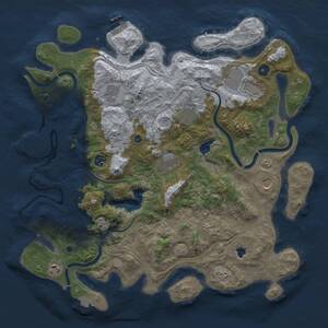 Thumbnail Rust Map: Procedural Map, Size: 4250, Seed: 1906789655, 15 Monuments