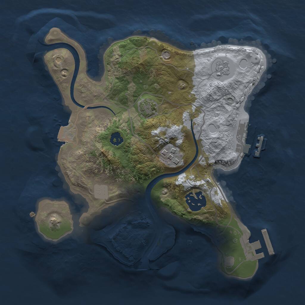 Rust Map: Procedural Map, Size: 2300, Seed: 634534, 7 Monuments