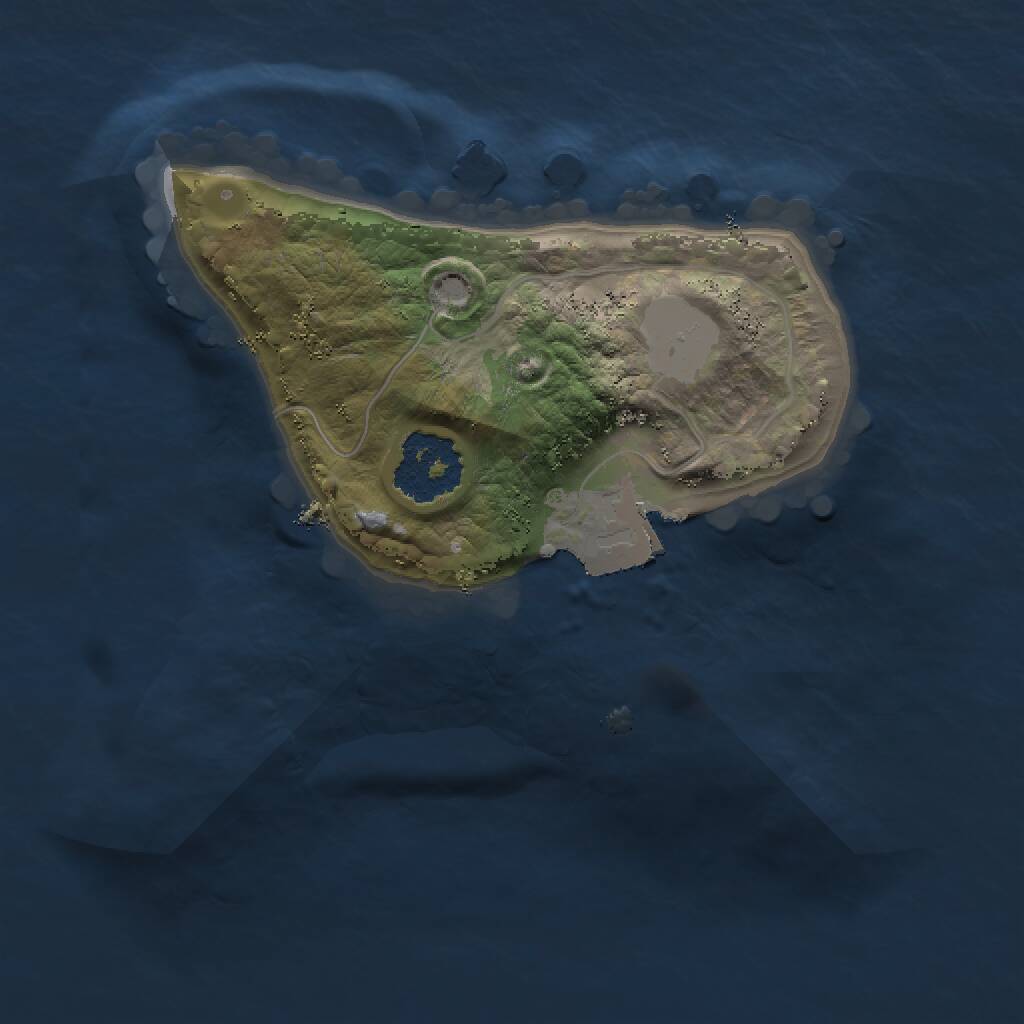 Rust Map: Procedural Map, Size: 1500, Seed: 876816796, 1 Monuments