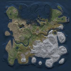 Thumbnail Rust Map: Procedural Map, Size: 4000, Seed: 9199910, 16 Monuments