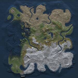 Thumbnail Rust Map: Procedural Map, Size: 4250, Seed: 1619334113, 16 Monuments