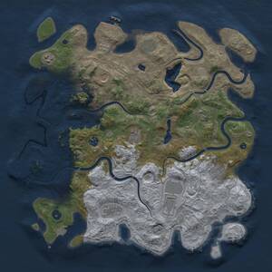 Thumbnail Rust Map: Procedural Map, Size: 4250, Seed: 377298669, 16 Monuments