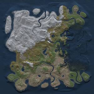 Thumbnail Rust Map: Procedural Map, Size: 4500, Seed: 660639536, 15 Monuments