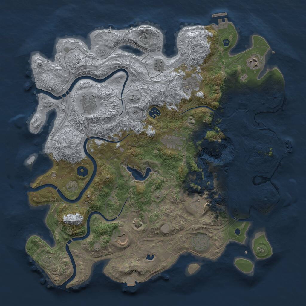 Rust Map: Procedural Map, Size: 4250, Seed: 1695023785, 15 Monuments