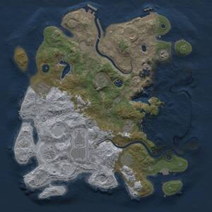 Thumbnail Rust Map: Procedural Map, Size: 4000, Seed: 2101750097, 16 Monuments