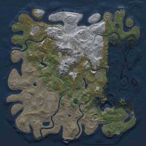 Thumbnail Rust Map: Procedural Map, Size: 5000, Seed: 560105853, 16 Monuments
