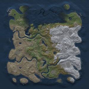 Thumbnail Rust Map: Procedural Map, Size: 4500, Seed: 957154939, 16 Monuments