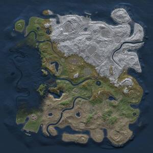 Thumbnail Rust Map: Procedural Map, Size: 4500, Seed: 713583881, 17 Monuments