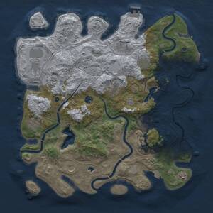 Thumbnail Rust Map: Procedural Map, Size: 4250, Seed: 861387242, 17 Monuments