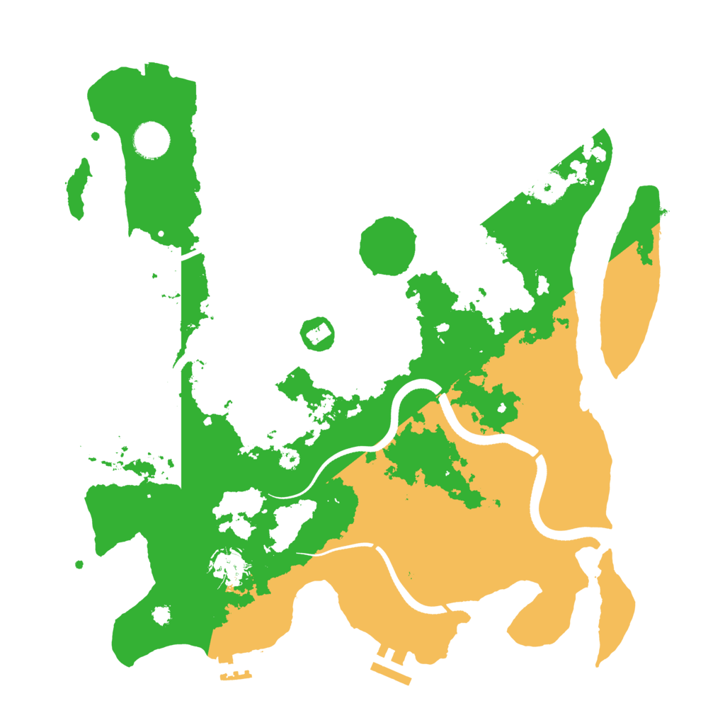 Biome Rust Map: Procedural Map, Size: 3500, Seed: 966623307