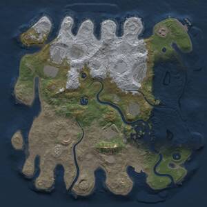 Thumbnail Rust Map: Procedural Map, Size: 3750, Seed: 14383242, 15 Monuments