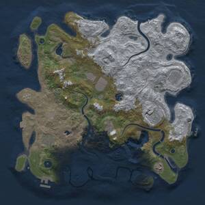 Thumbnail Rust Map: Procedural Map, Size: 4000, Seed: 1568649475, 15 Monuments