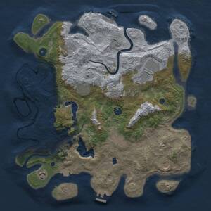 Thumbnail Rust Map: Procedural Map, Size: 4000, Seed: 729484, 15 Monuments