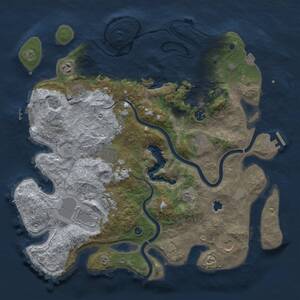 Thumbnail Rust Map: Procedural Map, Size: 4000, Seed: 69528008, 15 Monuments