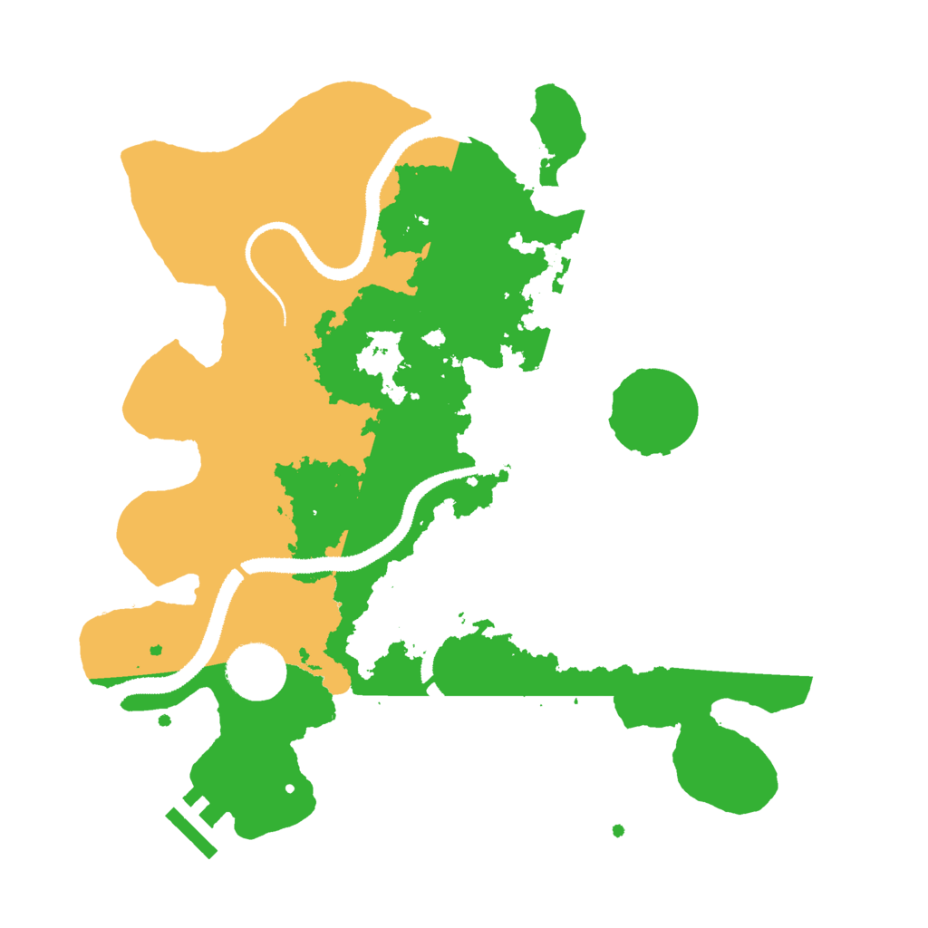 Biome Rust Map: Procedural Map, Size: 3000, Seed: 24443