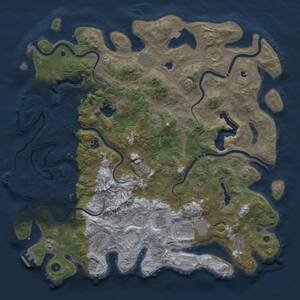 Thumbnail Rust Map: Procedural Map, Size: 5000, Seed: 358845597, 17 Monuments