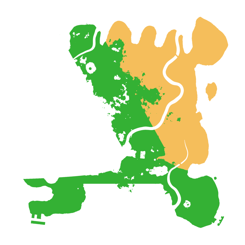 Biome Rust Map: Procedural Map, Size: 3500, Seed: 345444